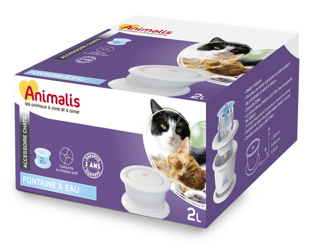 Animalis - Fontaine &agrave; Eau pour Chat - 2L Image num&eacute;ro 1