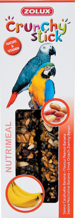 Zolux - Friandises Crunchy Stick Cacahu&egrave;te et Banane pour Perroquets - 115g Image num&eacute;ro 2