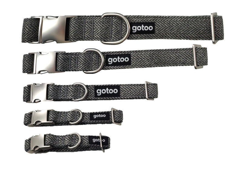 Gotoo - Collier Chevron Gris pour Chien - XS Image numéro 5 Gotoo - Collier Chevron Gris pour Chien - XS Image numéro 5