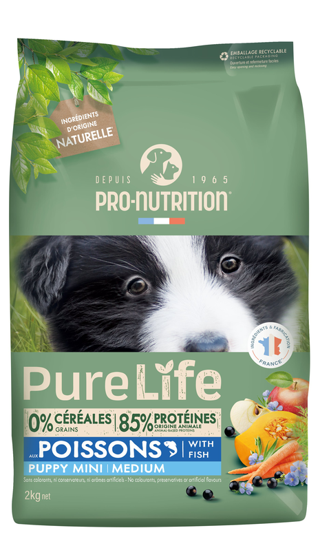 Pro-Nutrition - Croquettes Pure Life Puppy Mini Medium pour Chiots - 2kg image number null