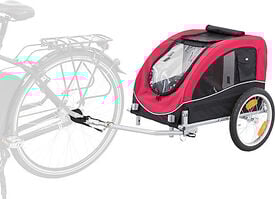 Trixie - Roulotte de Vélo Noir/Rouge - M: 63 x 68 x 75/137 cm