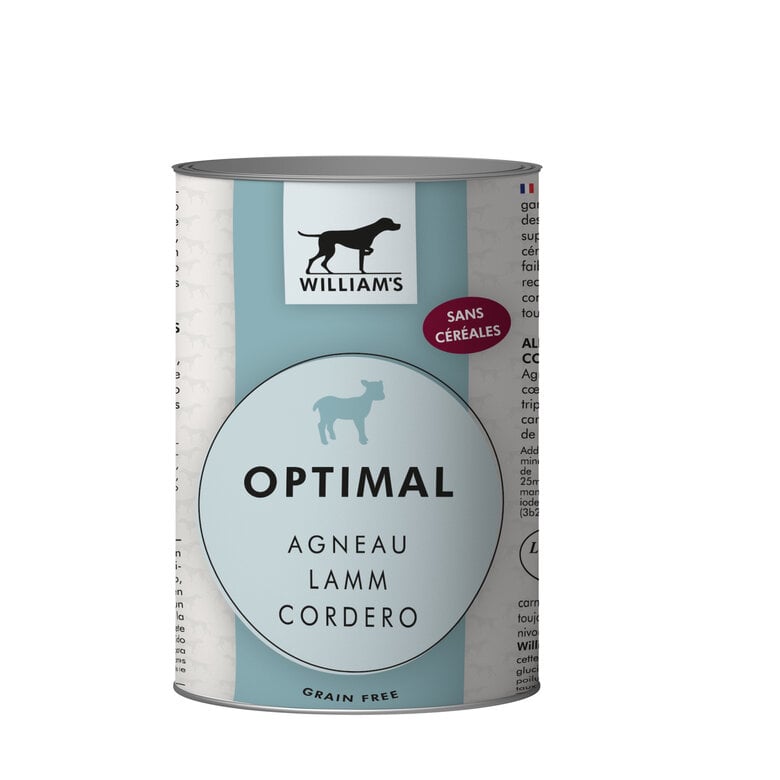 William's - Pâtée OPTIMAL à l'Agneau pour Chiens - 400g Image numéro 1 William's - Pâtée OPTIMAL à l'Agneau pour Chiens - 400g Image numéro 1