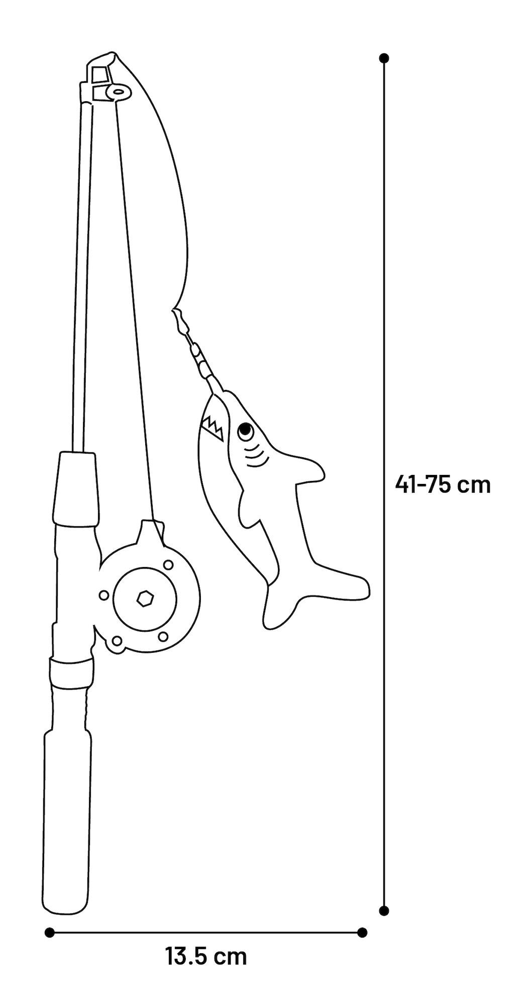 Flamingo - Jouet Rodney Requin & Canne &agrave; P&ecirc;che pour Chats - 41cm Image num&eacute;ro 5