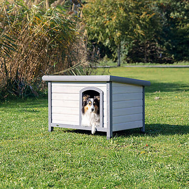 Trixie - natura niche pour chiens Classic à toit plat, S–M: 85 × 58 × 60 cm, gris