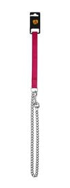 Animalis - Laisse Métal Forte Confort 25mm et 75cm pour Chien - Fuchsia