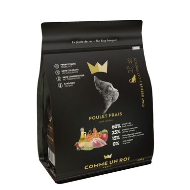 Comme Un Roi - Croquettes Obesity au Poulet Frais pour Chat