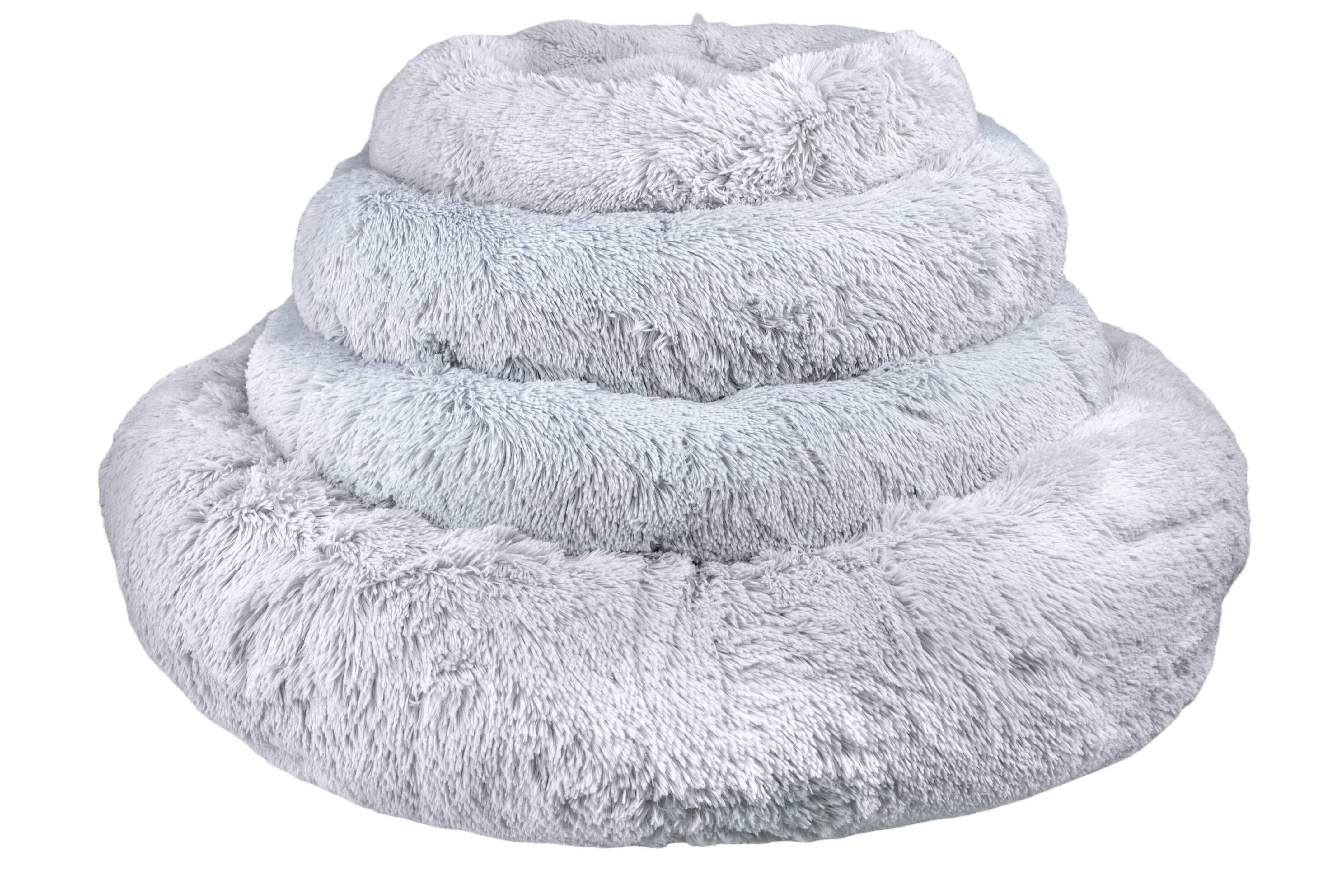 Leeby - Donut Anti-Stress en Peluche Douce Taille XXL pour Chien - Gris Image num&eacute;ro 4