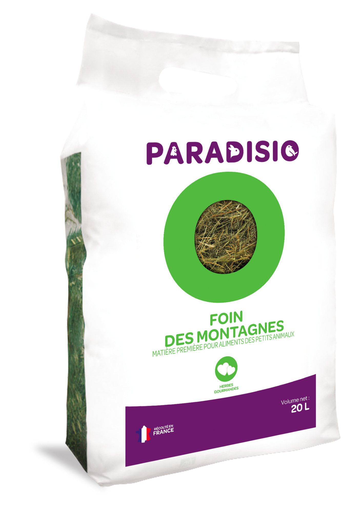 Paradisio - Foin des Montagnes pour Rongeurs - 20L Image num&eacute;ro 1