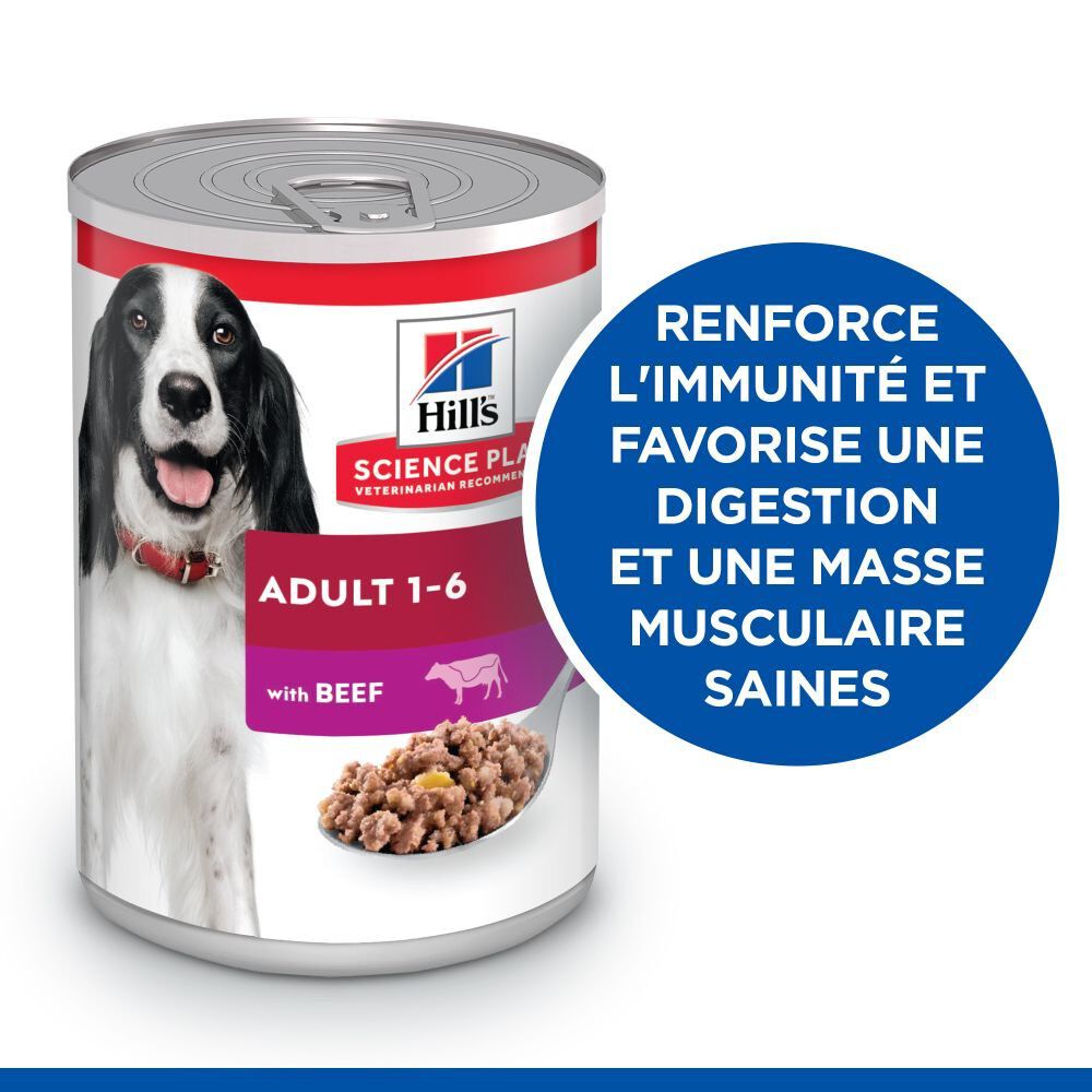 Hill's Science Plan - Adult Boite Pour Chien Au B&oelig;uf  - 370g Image num&eacute;ro 4