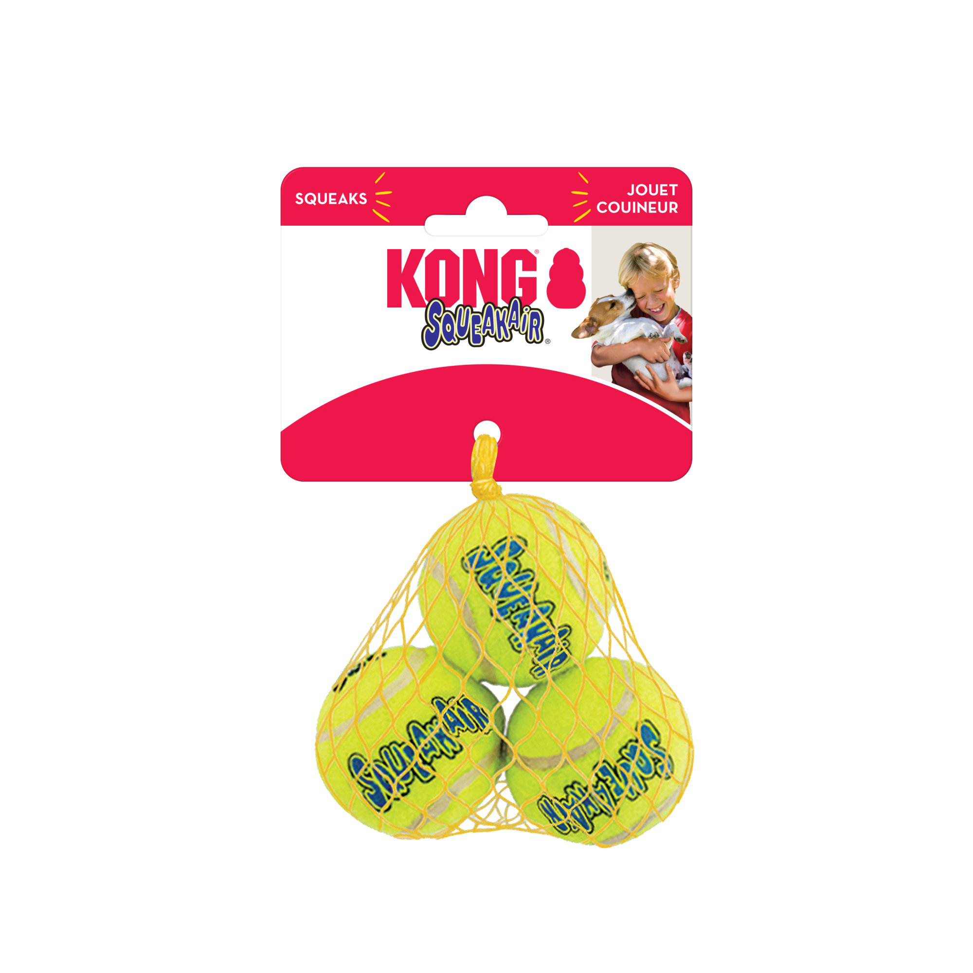 KONG - Jouet Balles SqueakAir Balls Sm - x3 Image num&eacute;ro 1