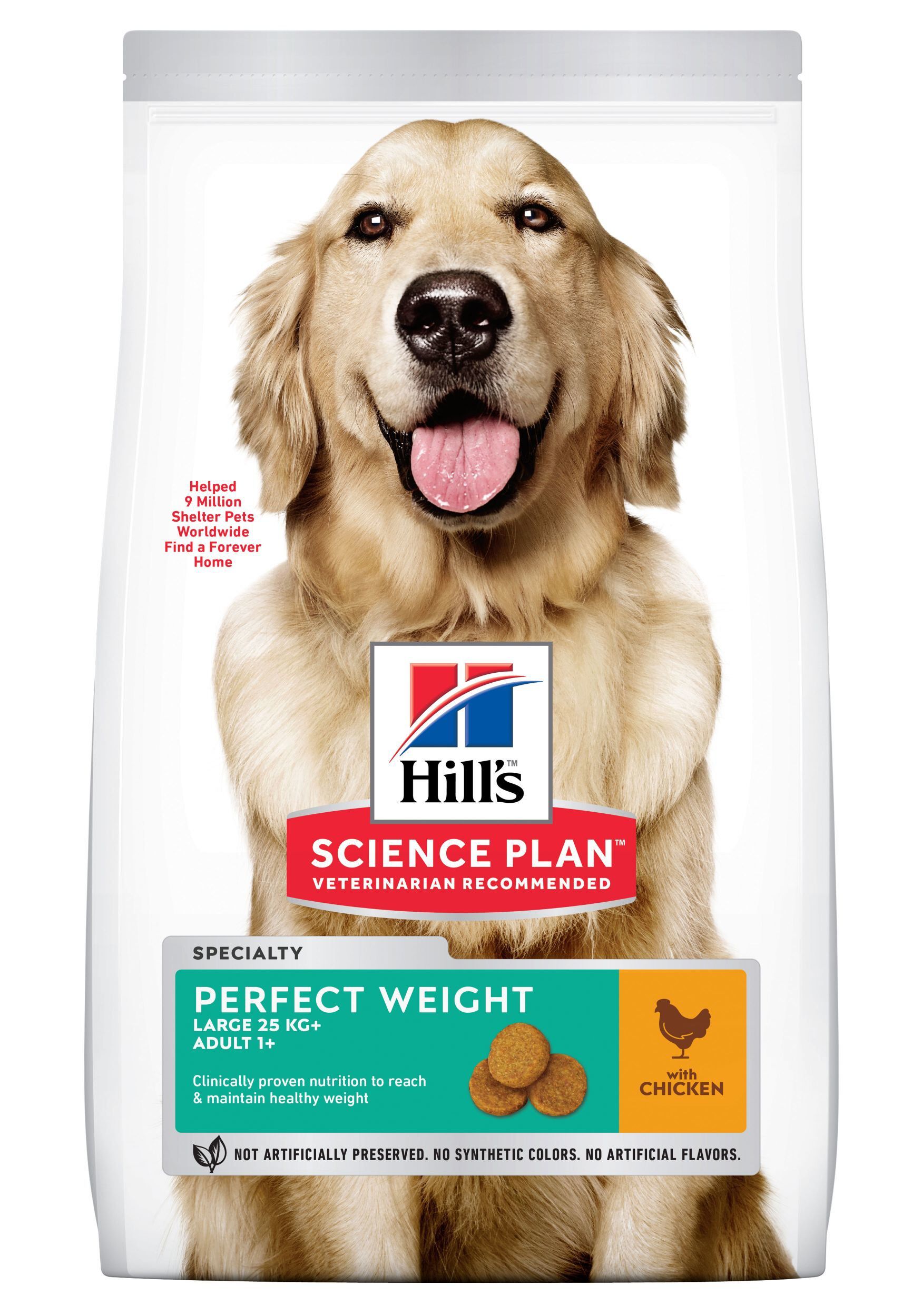 Hill's Science Plan - Adult Perfect Weight Croquettes Pour Grand Chien Au Poulet  - 12kg Image num&eacute;ro 1