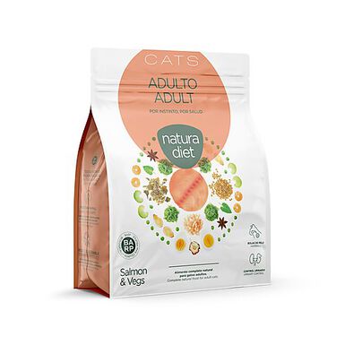Natura Diet - Croquettes Adulte au Saumon pour Chat - 400g