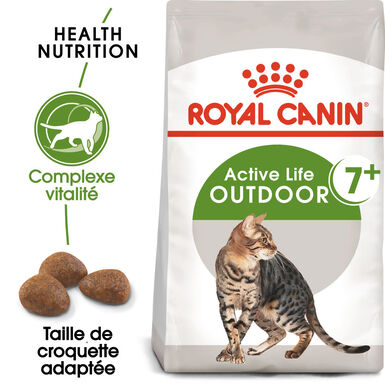 Royal Canin - Croquettes OUTDOOR7+ CHAT D'EXTERIEUR pour Chats Seniors - 2KG