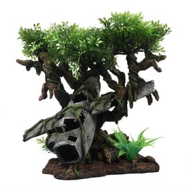 Terradel - Décoration Epave d'Avion Arbre pour Aquarium
