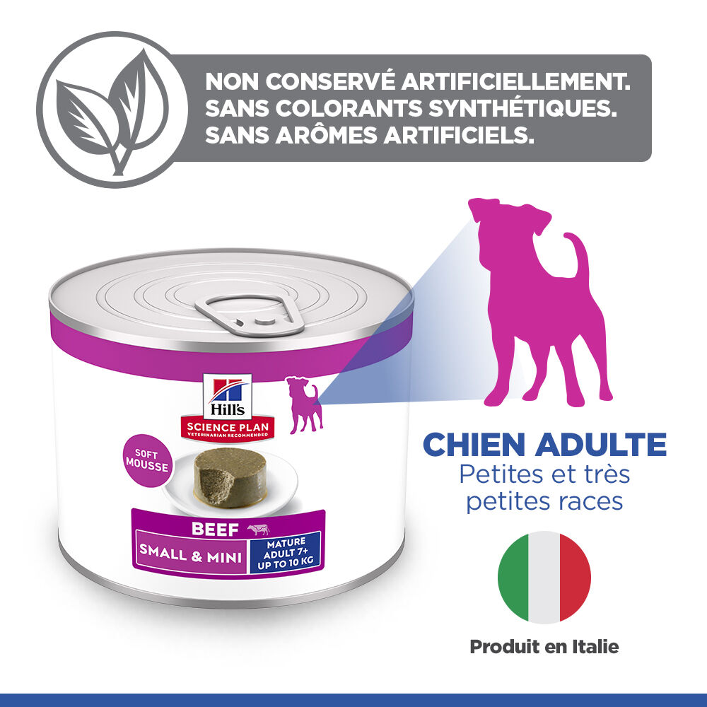 Hill's Science Plan - Mature Small&Mini Mousse Pour Chien Ag&eacute; De Petite Race B&oelig;uf  - 200g Image num&eacute;ro 11