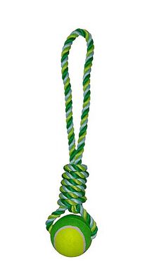 Corde avec Balle de Tennis pour Chien - 48cm
