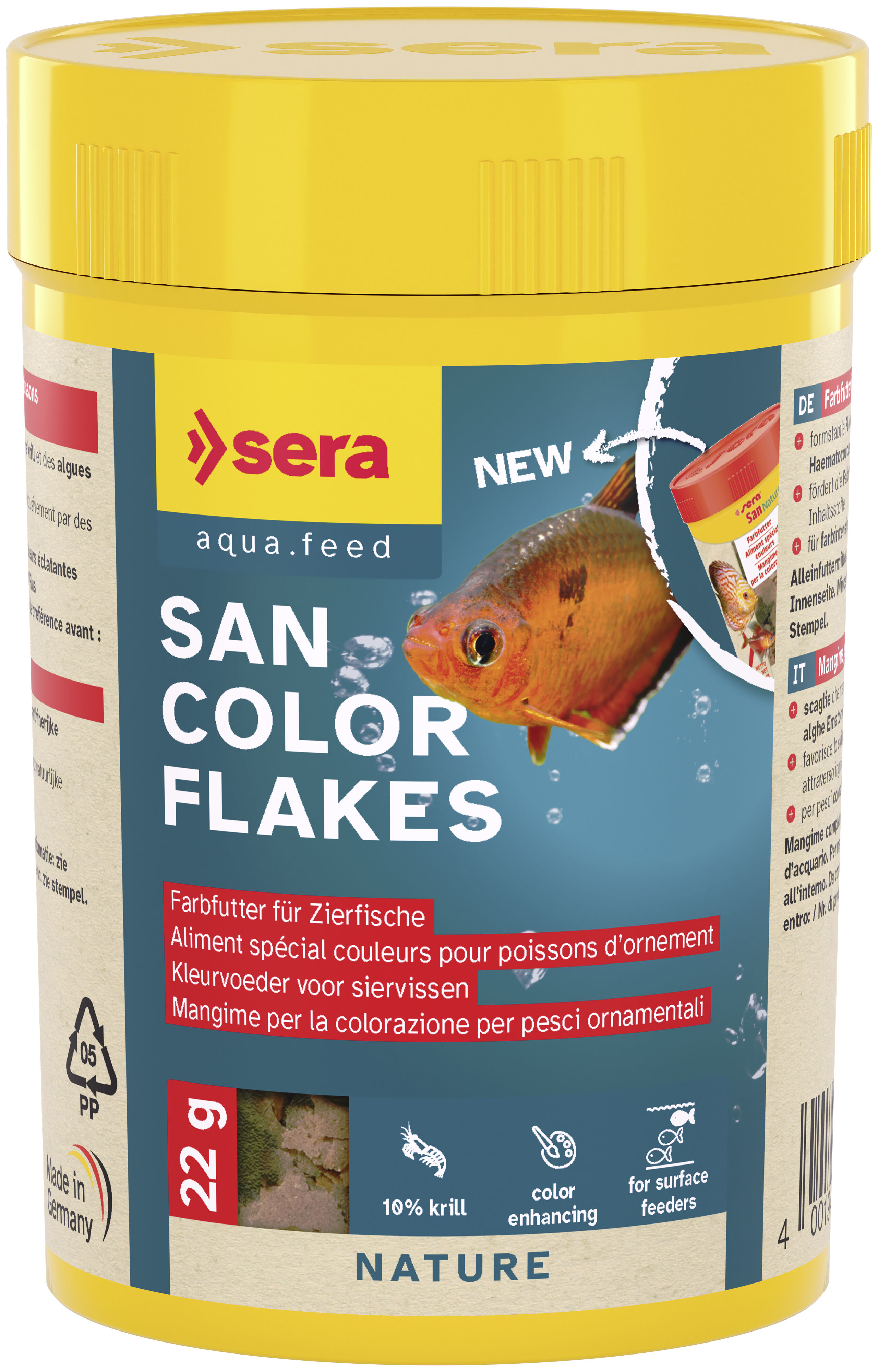 Sera - Flocons San Color Flakes pour Poissons d'Ornement - 22g/100ml Image num&eacute;ro 1