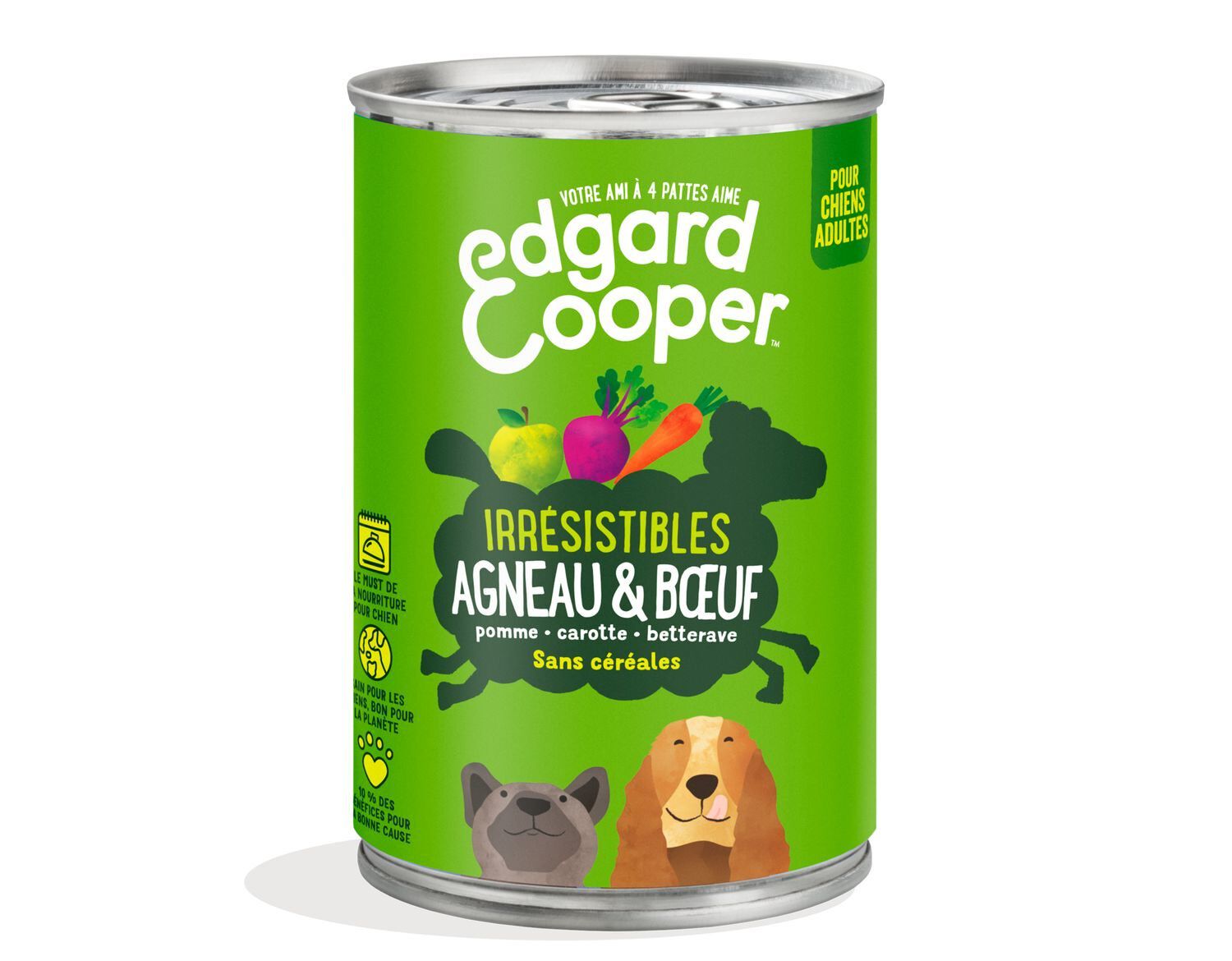 Edgard & Cooper - Bo&icirc;te &agrave; l'Agneau et B&oelig;uf pour Chien - 400g Image num&eacute;ro 1