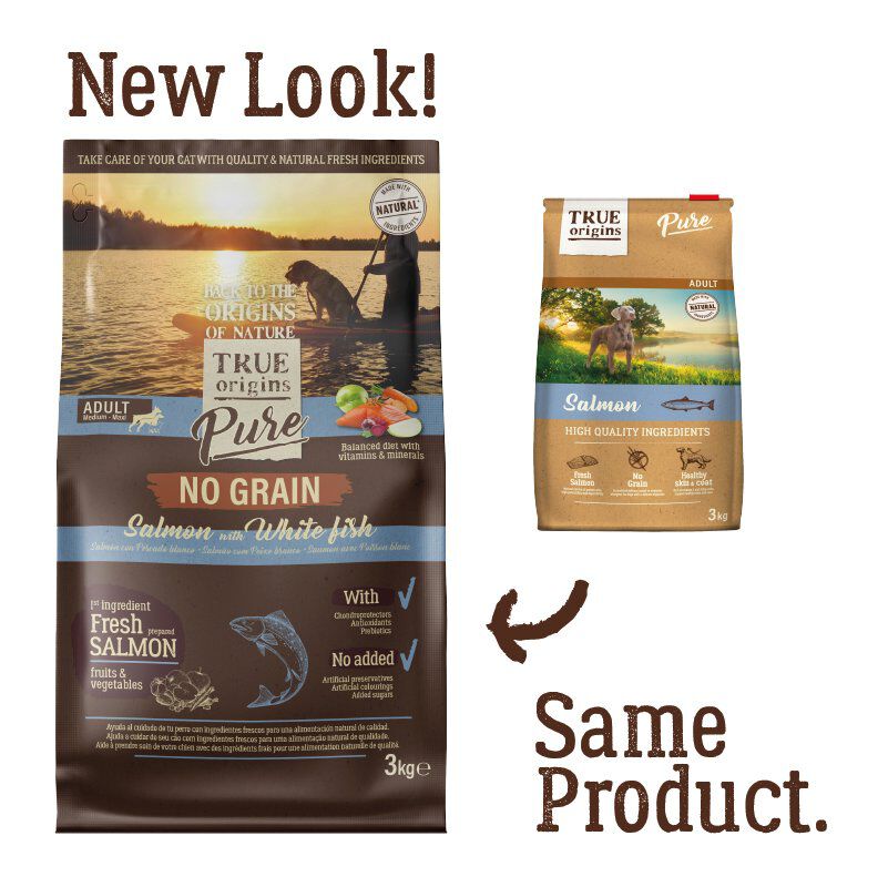True Origins Pure - Croquettes au Saumon sans C&eacute;r&eacute;ales pour Chien Adulte - 12kg Image num&eacute;ro 2