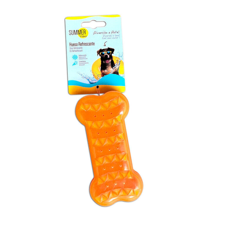 Summer Vibes - Jouet Os Rafra&icirc;chissant pour Chiens - Orange Image num&eacute;ro 3