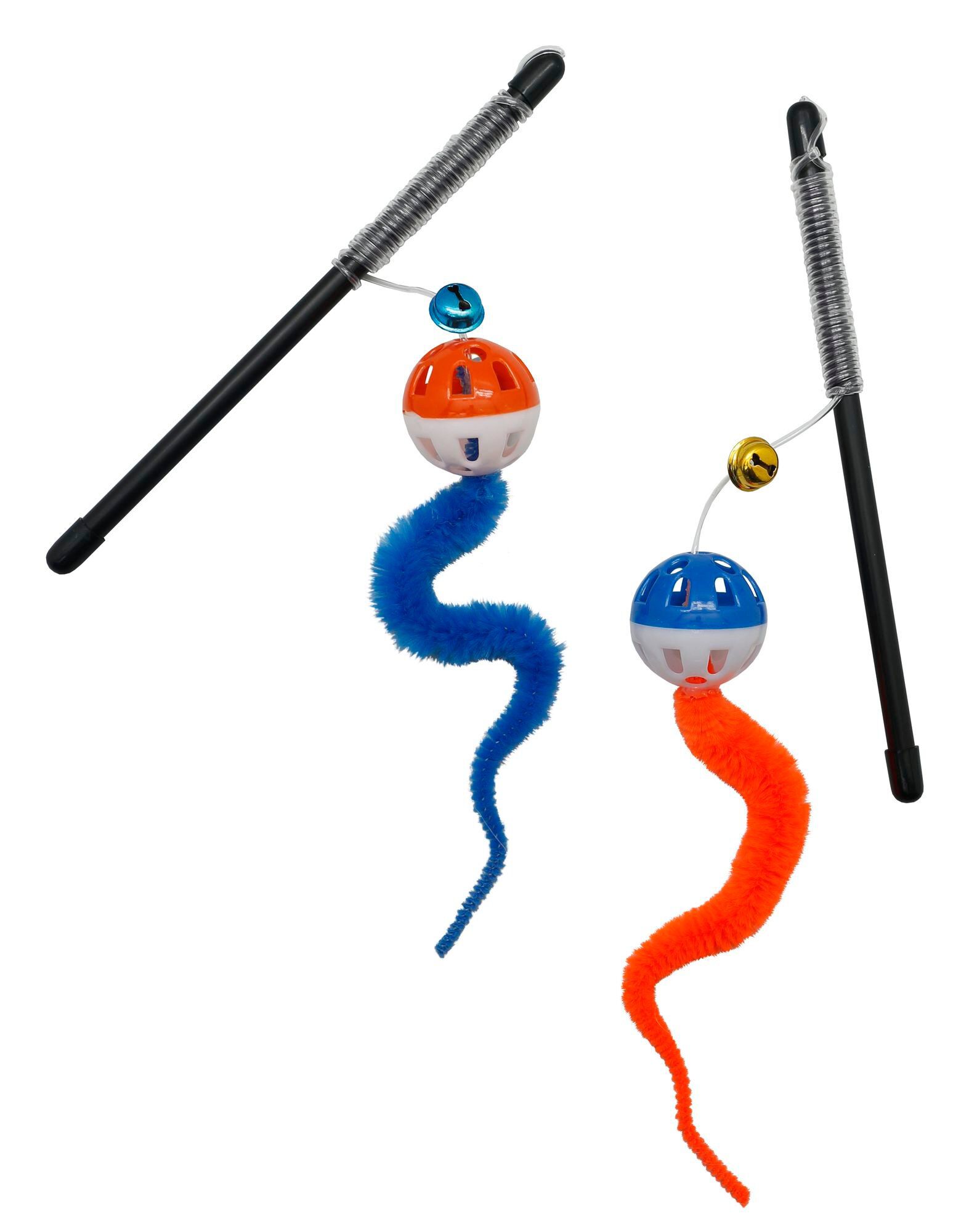 Anka - Canne &agrave; P&ecirc;che Balle Plastique et Serpentin pour Chat - 34cm Image num&eacute;ro 1