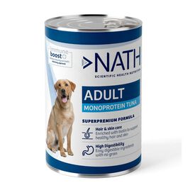 Nath - Pâtée Monoprotéine au Thon pour Chien Adulte - 400g