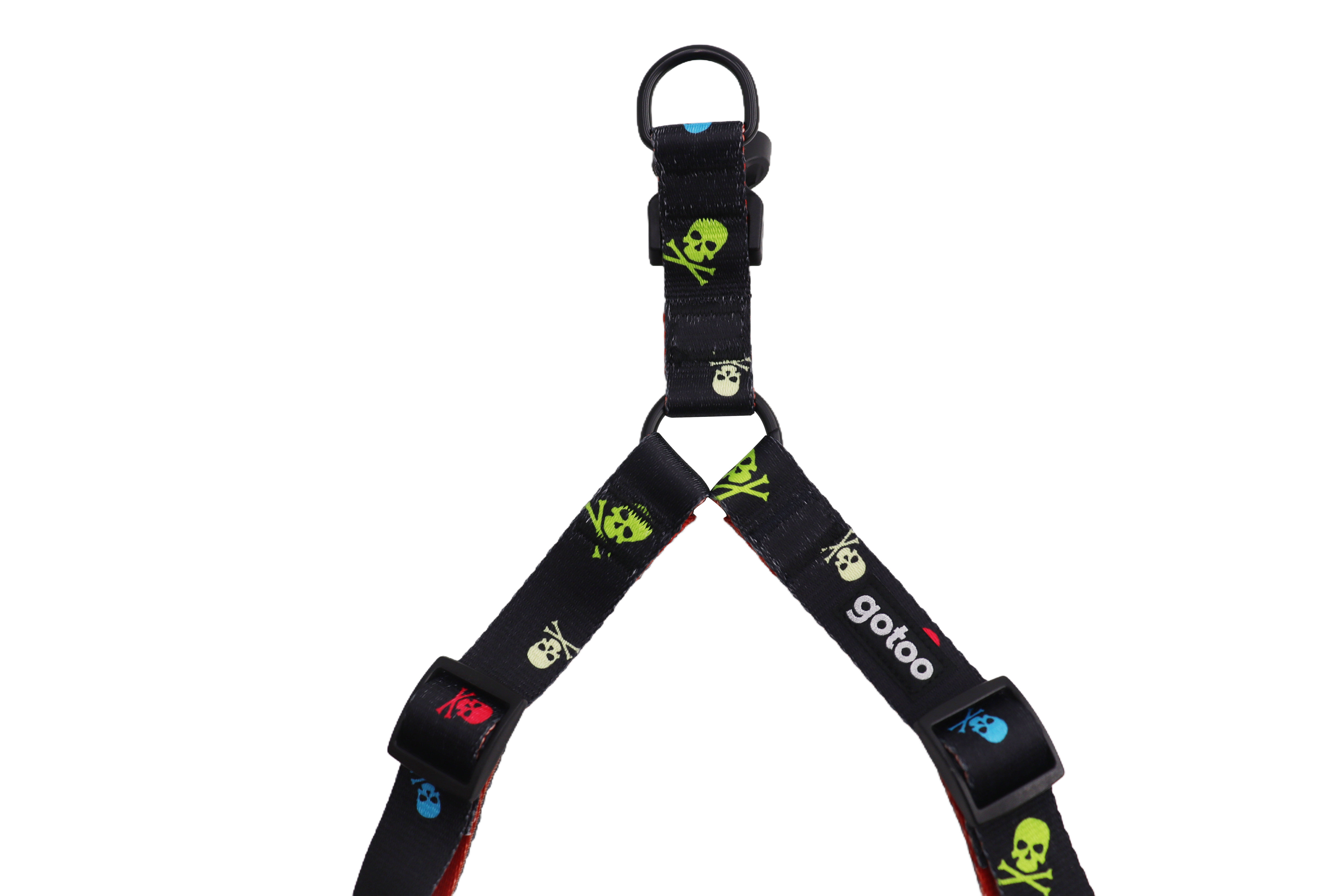 Gotoo - Harnais &agrave; Motif de Cr&acirc;nes Gris pour Chien - XS Image num&eacute;ro 2