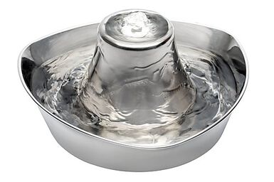 PetSafe - Fontaine à Eau Seaside Inox pour Chien et Chat - 1,7L