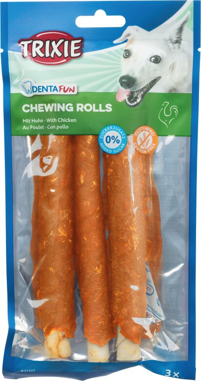 Trixie - Denta Fun Chicken Chewing Rolls - 17cm 3 Pcs/140g Image numéro 1 Trixie - Denta Fun Chicken Chewing Rolls - 17cm 3 Pcs/140g Image numéro 1