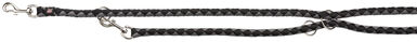 Trixie - Cavo laisse réglable, noir/gris graphite
