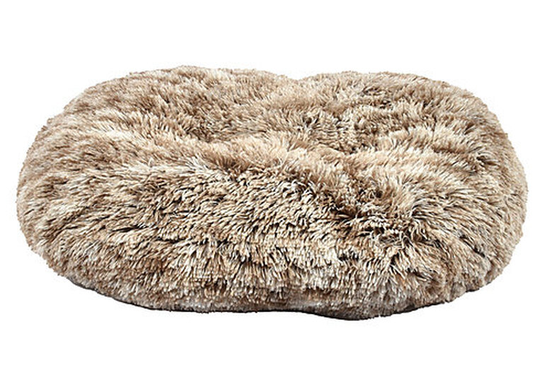 Bobby - Coussin Oval Poilu Taupe pour Chien - 55x45cm image number null