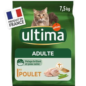 Ultima - Croquettes Chat Adulte Poulet - 7,5 kg