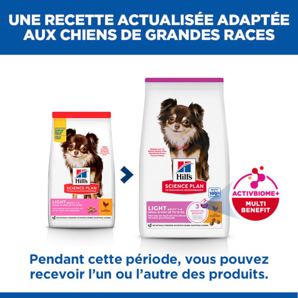 Hill's Science Plan - Croquettes Adult Light Small & Mini Pour Petit Chien Au Poulet  -  1,5kg Image num&eacute;ro 5