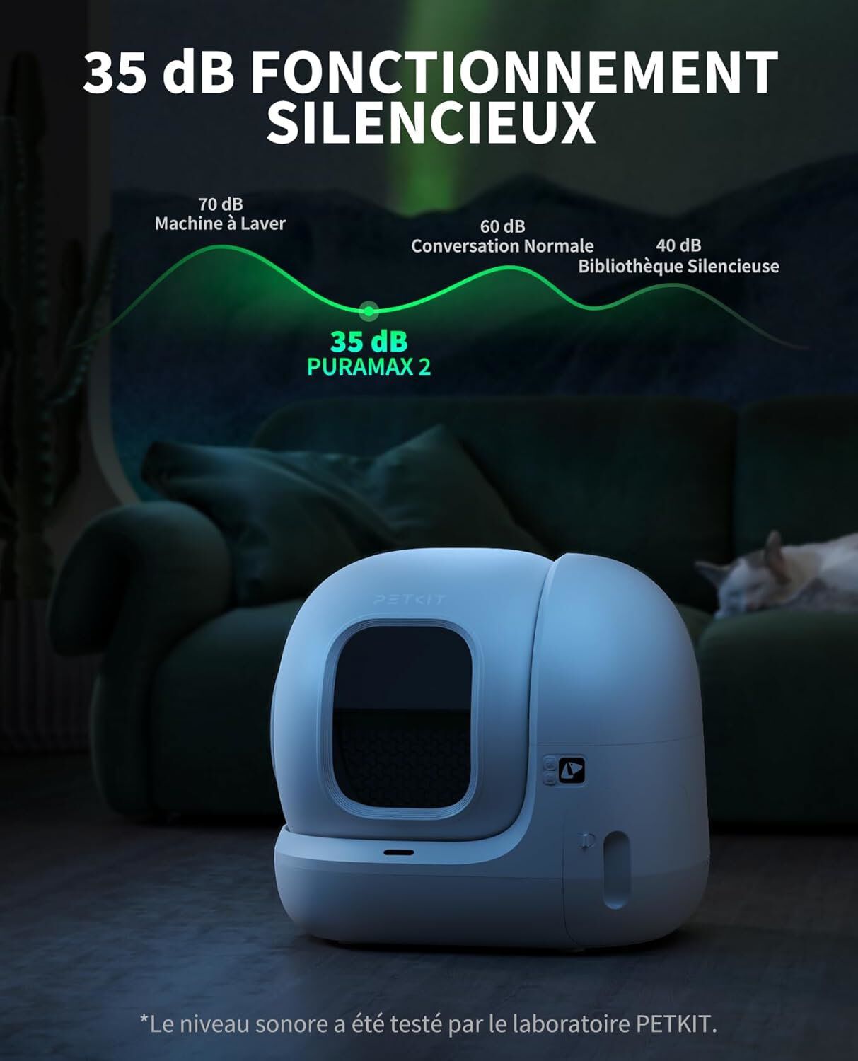 Petkit - Maison De Toilette Robot liti&egrave;re PURAMAX 2 Automatique pour Chats Image num&eacute;ro 9