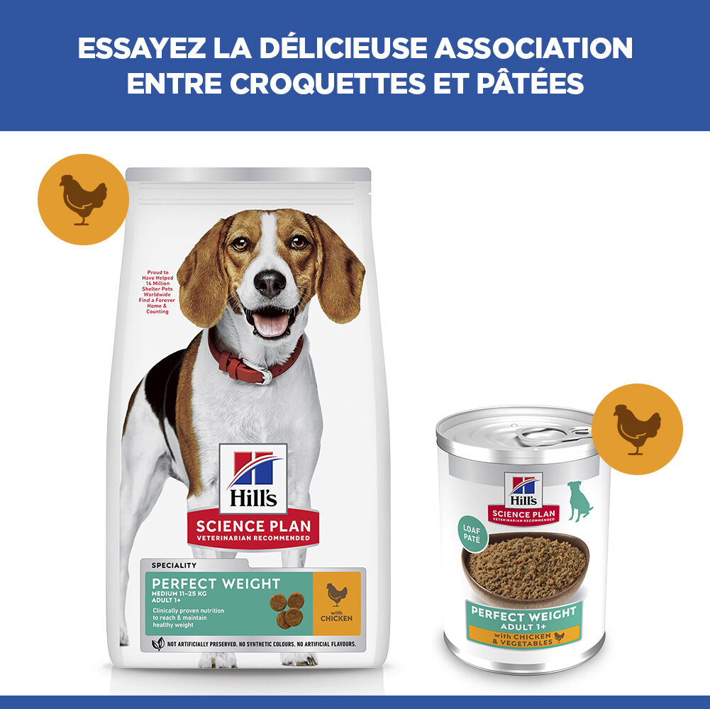 Hill's Science Plan - Croquettes Adult Perfect Weight boite pour chien poulet et l&eacute;gumes - 363g Image num&eacute;ro 9