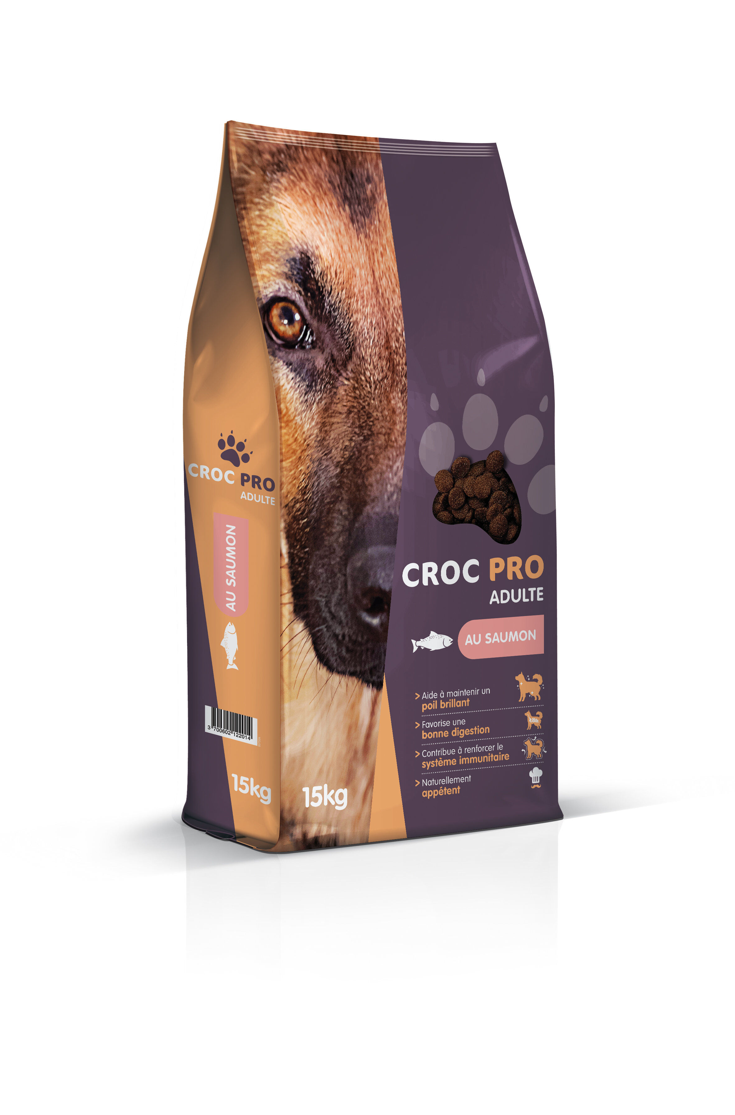 Croc Pro - Croquettes Adulte au Saumon pour Chiens - 15Kg Image num&eacute;ro 1