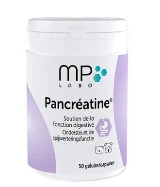 MP Labo - Gélules Pancréatine Fonction Digestive pour Chiens et Chats - x50
