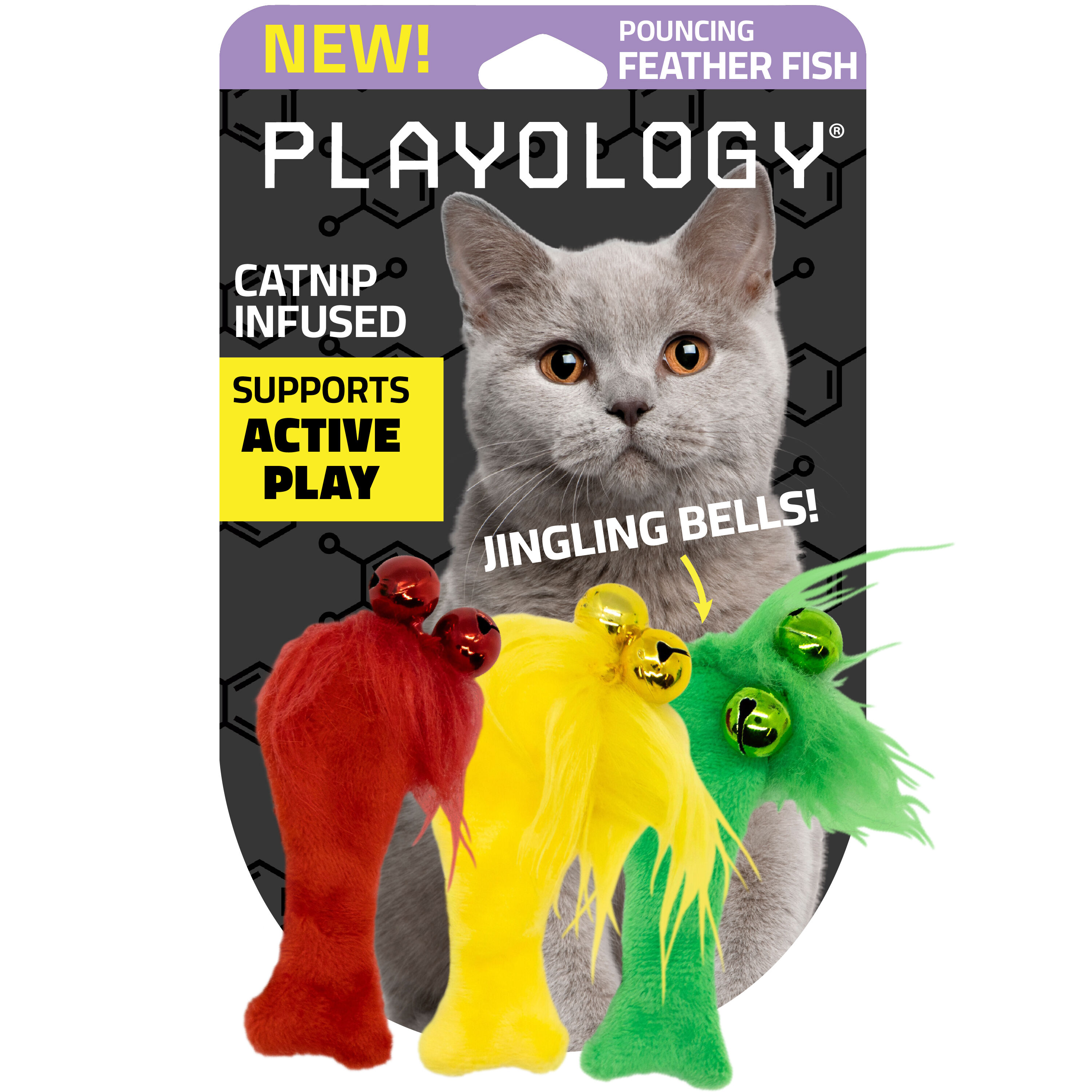 Playology - Jouet P&ecirc;che en Feutre Pack Economique pour Chats Image num&eacute;ro 1