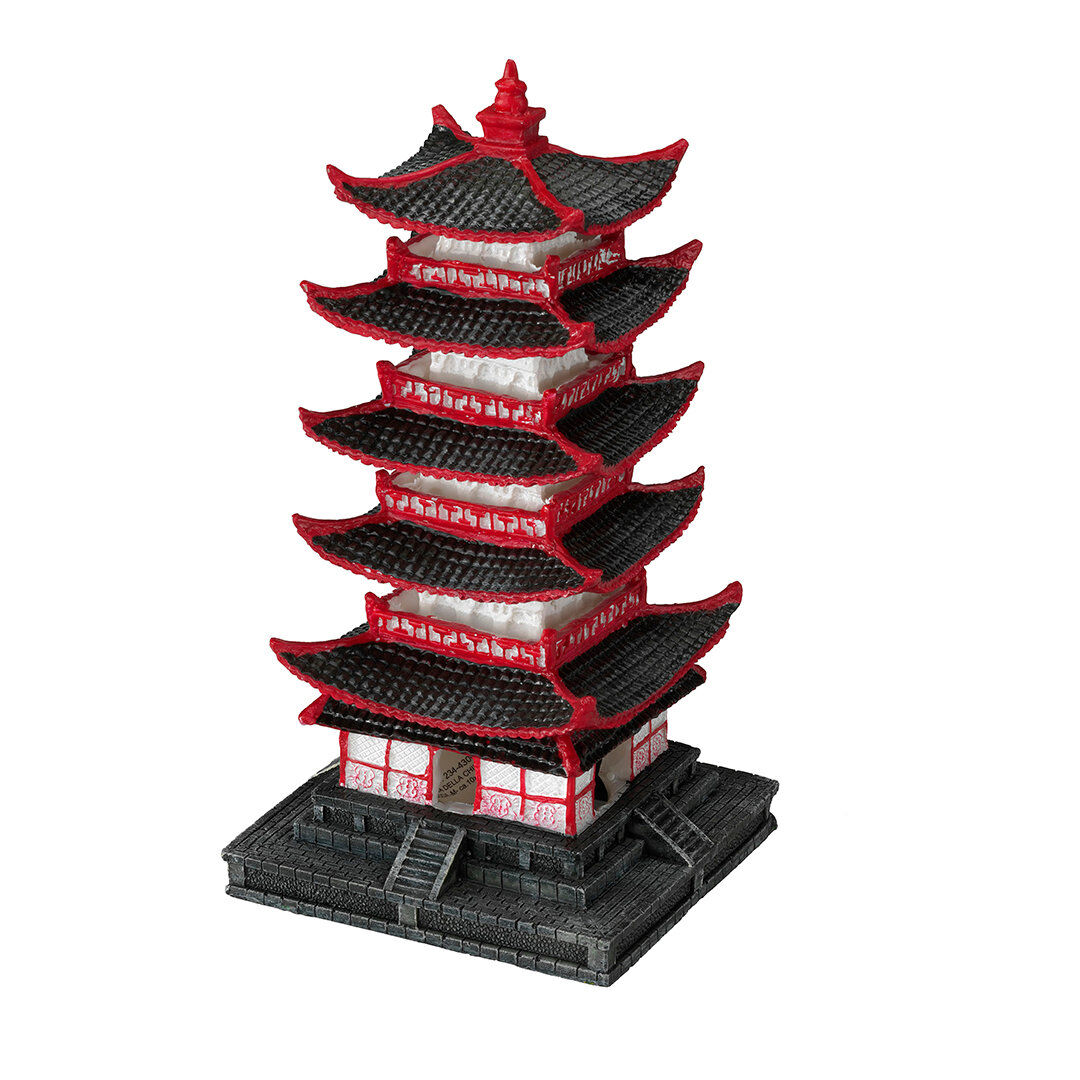 Aquadella - D&eacute;coration Pagade Chinoise S pour Aquarium - 10x10x19,5cm Image num&eacute;ro 1