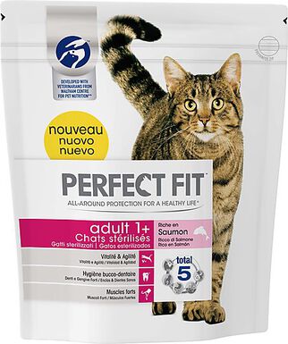 Perfect Fit - Croquettes Adult 1+ au Saumon pour Chat Stérilisé - 1,4Kg