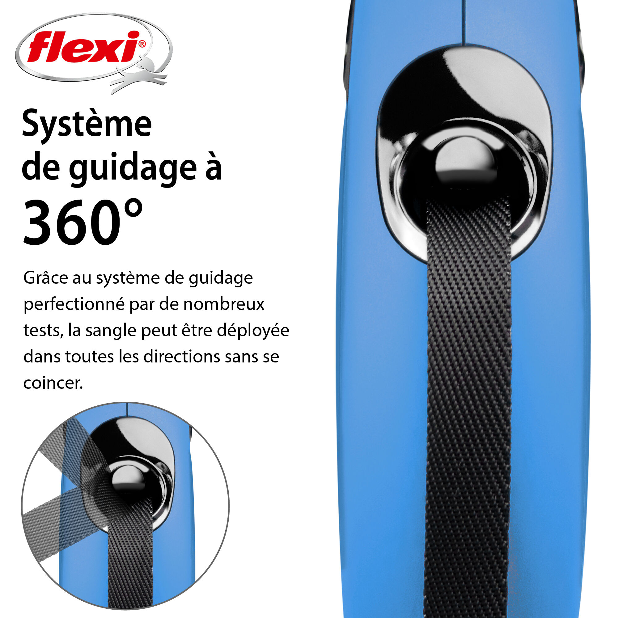 Flexi - Laisse Classic avec Sangle pour Chien Bleu - S (5m) Image num&eacute;ro 2