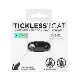 Tickless - Répulsif Antiparasitaire Mini Cat Ultrason Rechargeable pour Chats - Noir