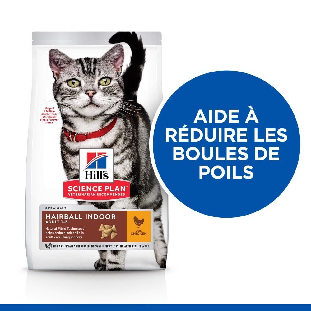 Hill's - Feline Hairball Indoor Adult Poulet pour Chat Image num&eacute;ro 2