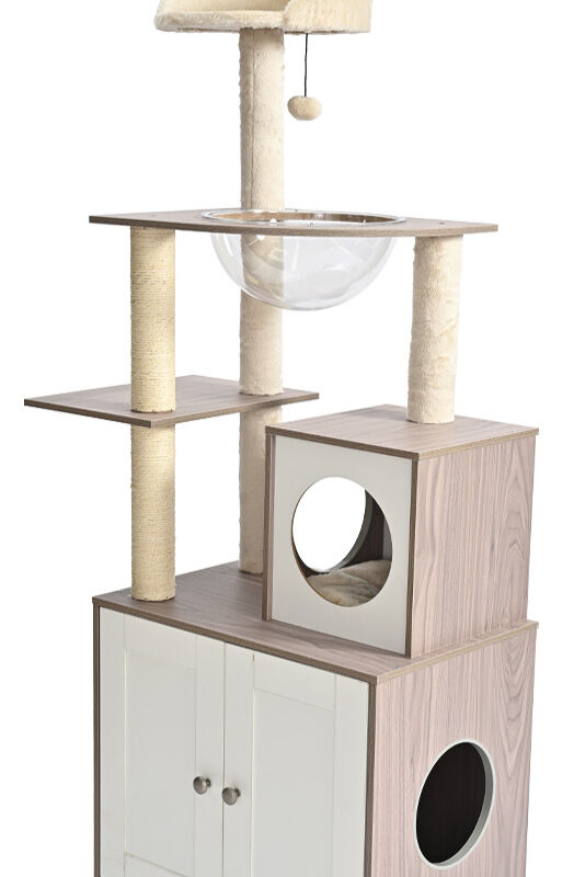 Leeby - Arbre &agrave; Chat + Meuble Luna - 60x40x159cm Image num&eacute;ro 6