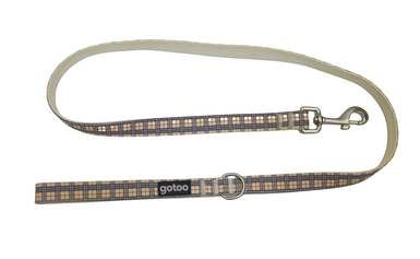 Gotoo - Laisse en Tartan Marron pour Chien - M