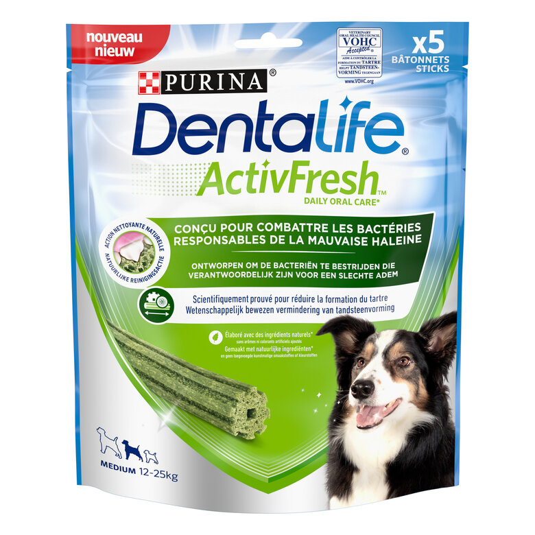 DENTALIFE - Friandises à mâcher ACTIVFRESH bucco-dentaire pour Chiens Moyens - 115g Image numéro 1 DENTALIFE - Friandises à mâcher ACTIVFRESH bucco-dentaire pour Chiens Moyens - 115g Image numéro 1