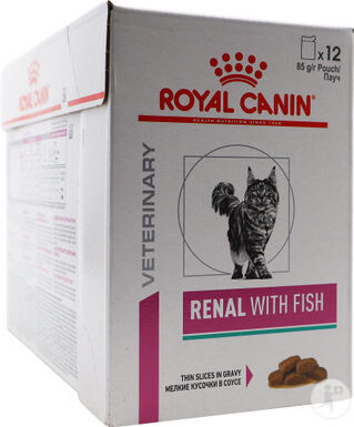 Royal Canin - Sachets Veterinary Diet Renal with Fish pour Chat - 12x85g