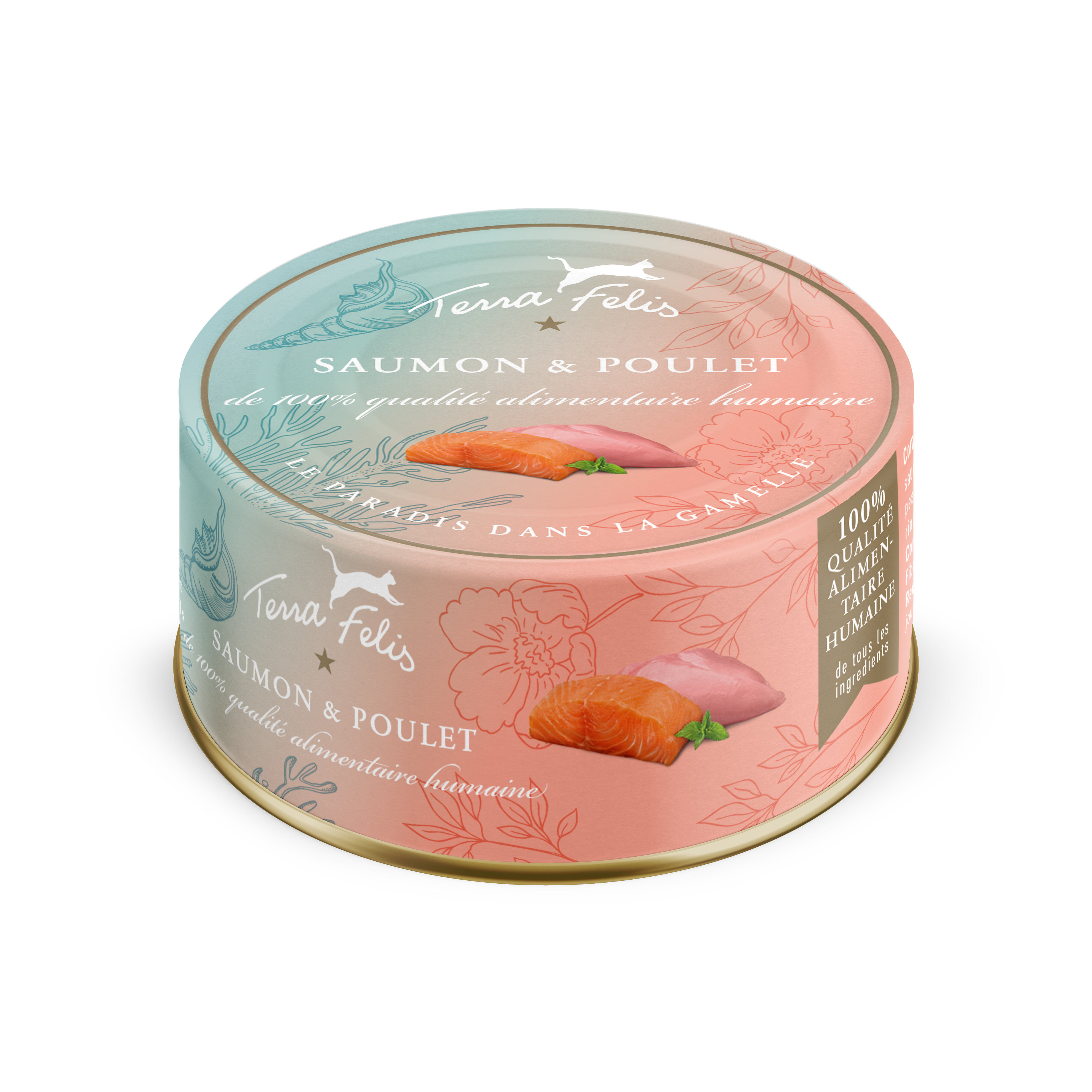 Terra Felis - Aliment Naturel au Saumon et Poulet pour Chats - 80g Image num&eacute;ro 1