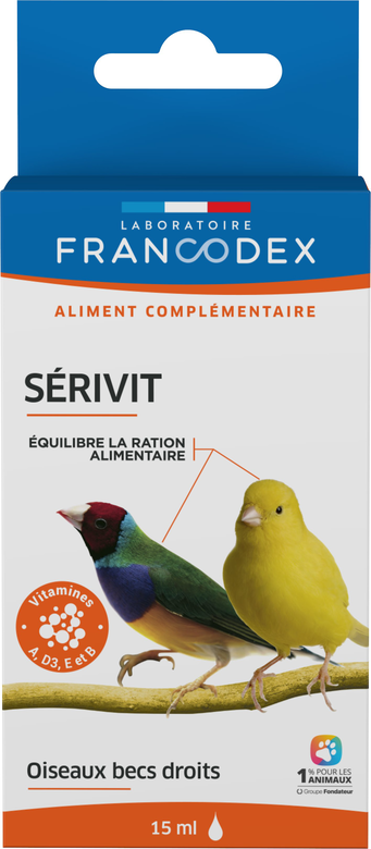 Francodex - Aliment Sérivit aux Vitamines et Oligo-éléments pour Bec Droit - 15ml image number null
