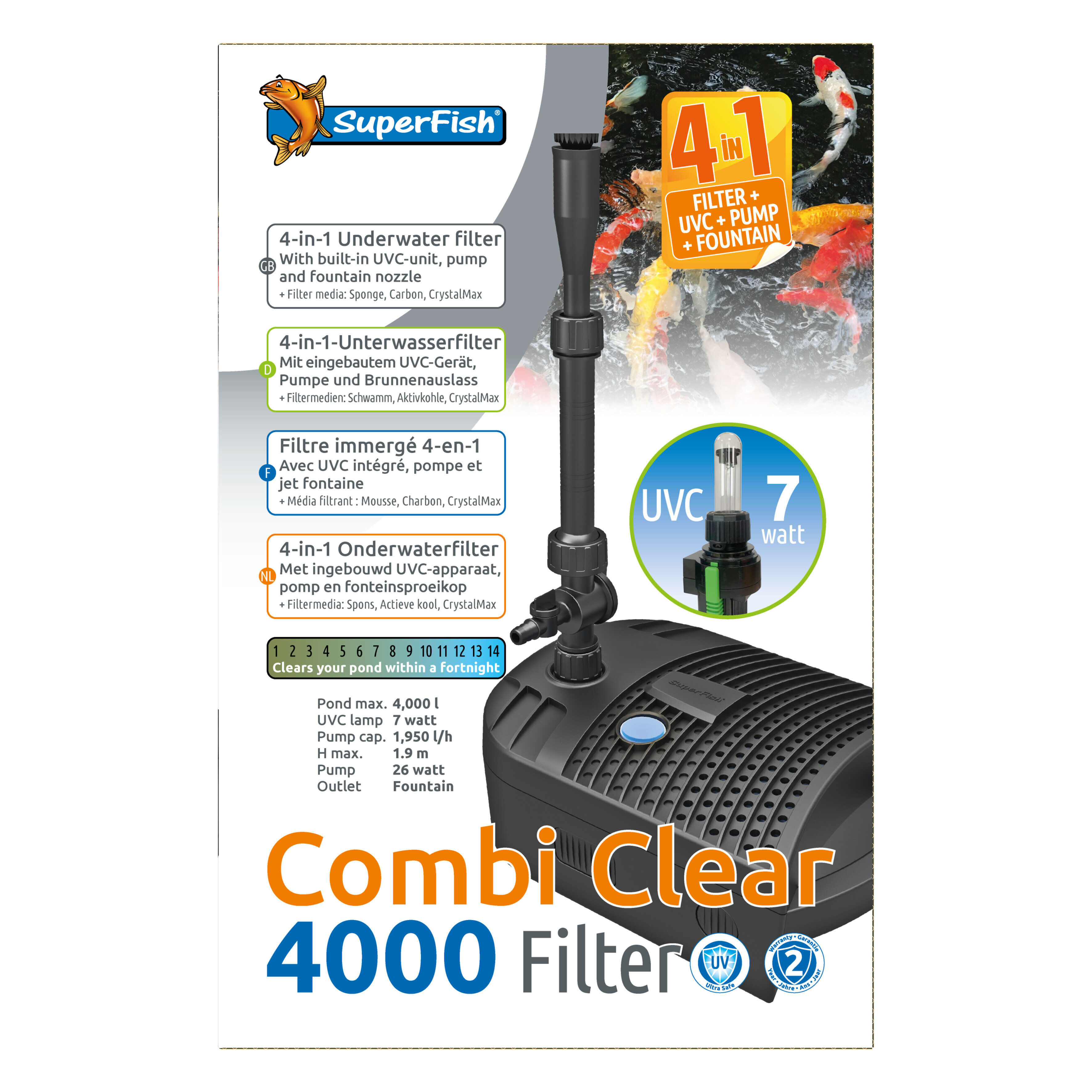 Superfish - CombiClear 4000 Filtre + UV + Pompe pour Bassin Image num&eacute;ro 3